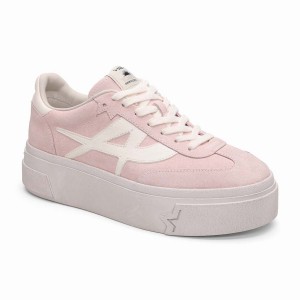 Ash Starmoon Suede Platform Sneakers Damen Rosa | 472155-705